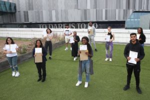Socially distanced results day 2020 London Academy of Excellence Tottenham